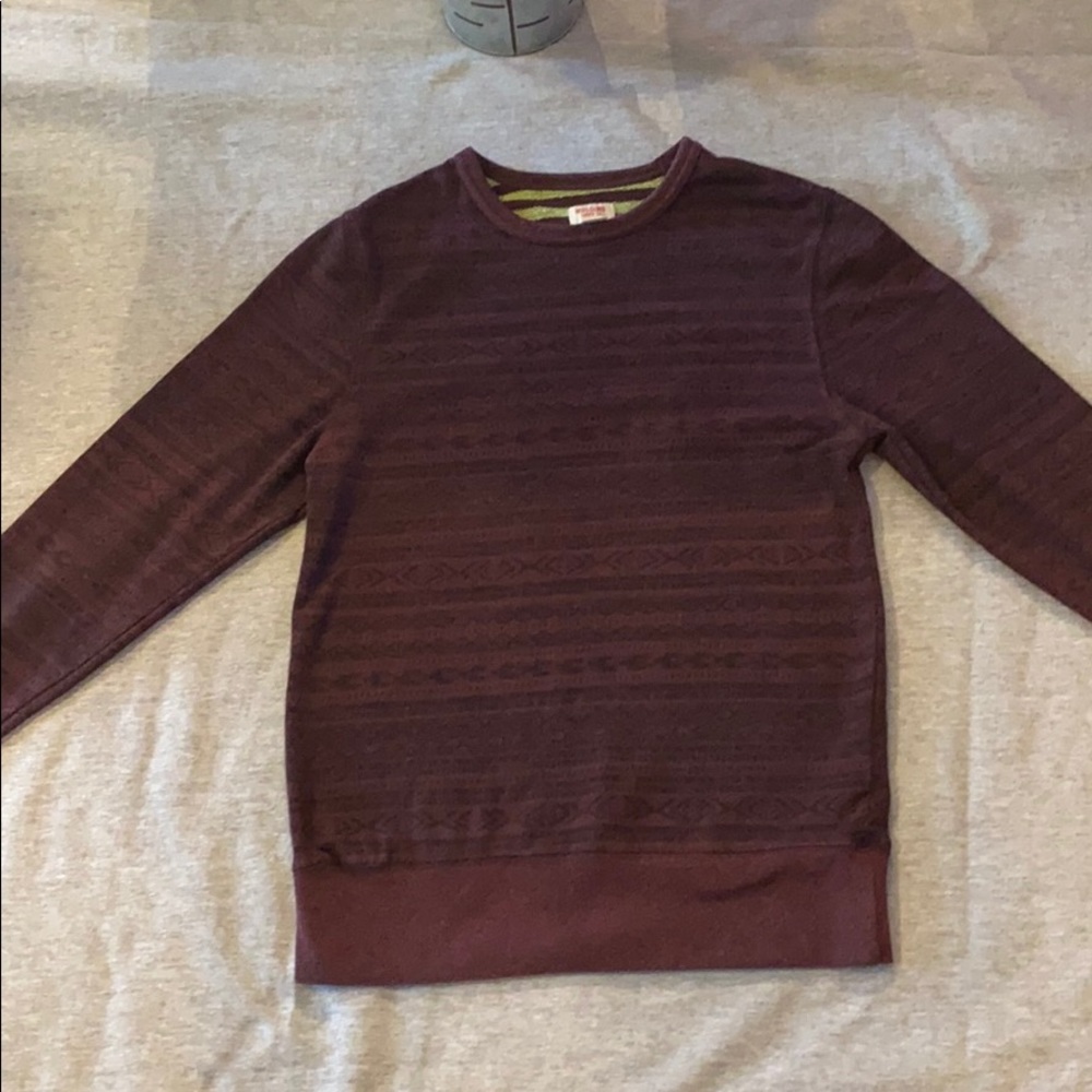 Burgundy and Black Lightweight Sweater